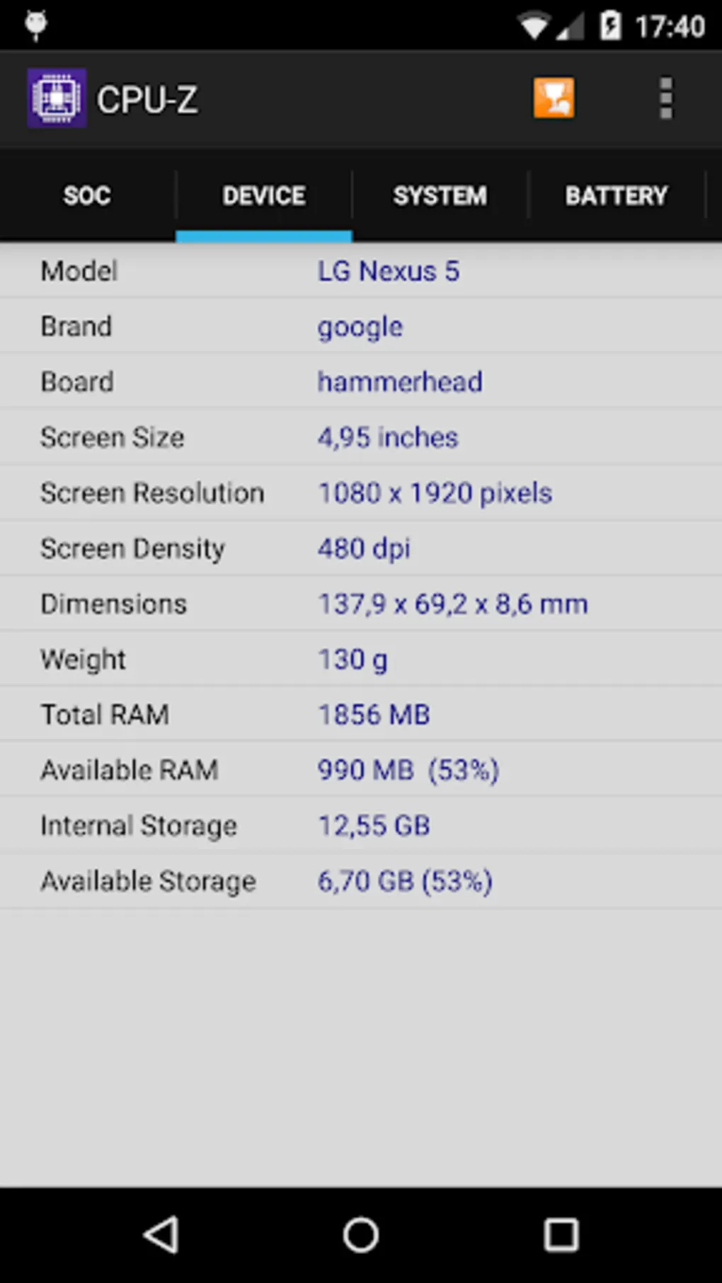 CPU-Z - 专业的安卓手机硬件检测工具 Hero图